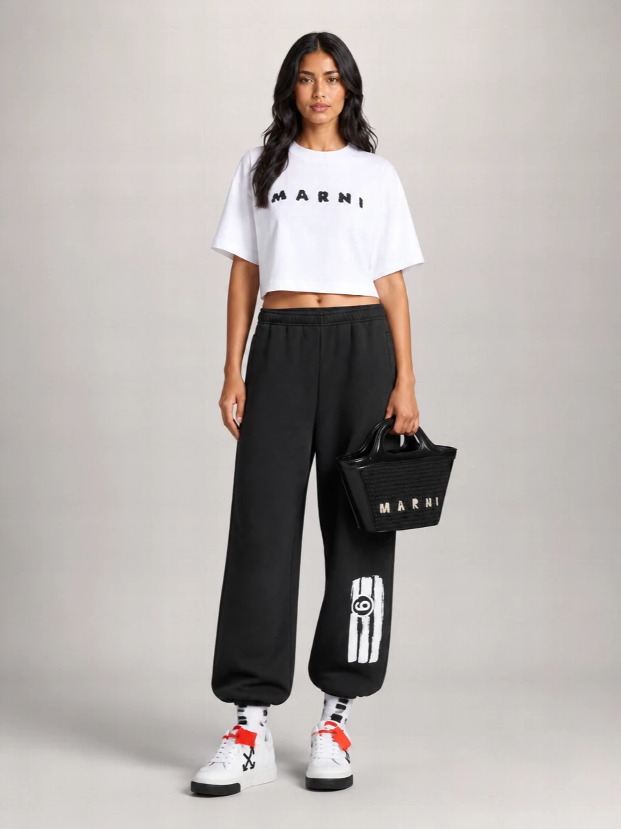 Marni Cotton Oversized Logo-Print T-Shirt