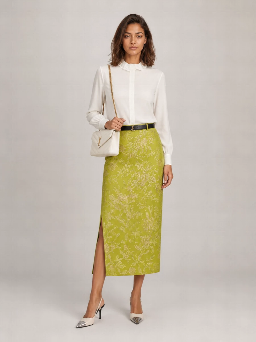 Saint Laurent fitted skirt