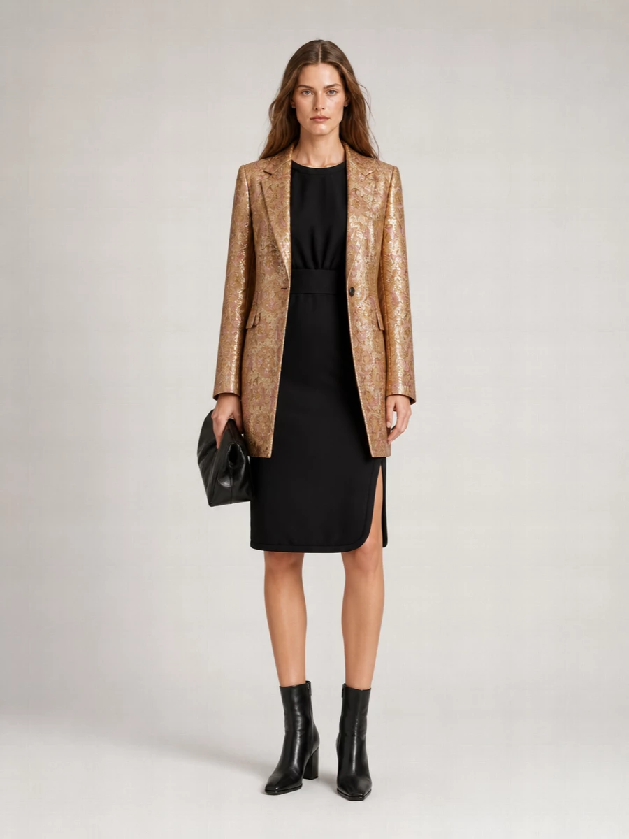 Dries Van Noten Silk Single-Breasted Blazer