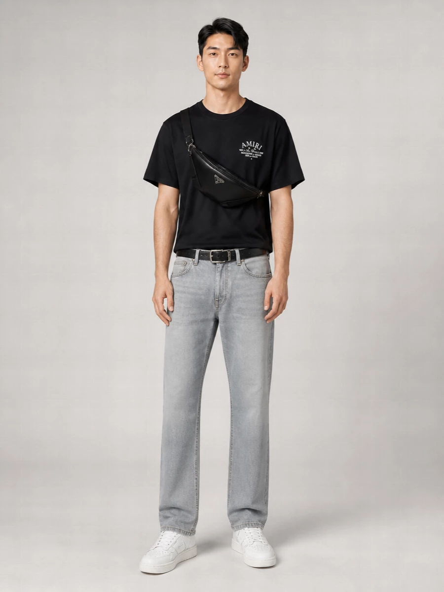 Amiri Denim Straight Flare Jeans