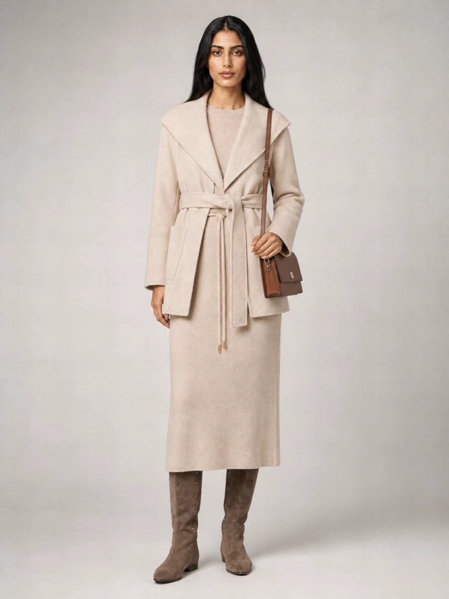 S Max Mara Cashmere-Blend Belted Coat