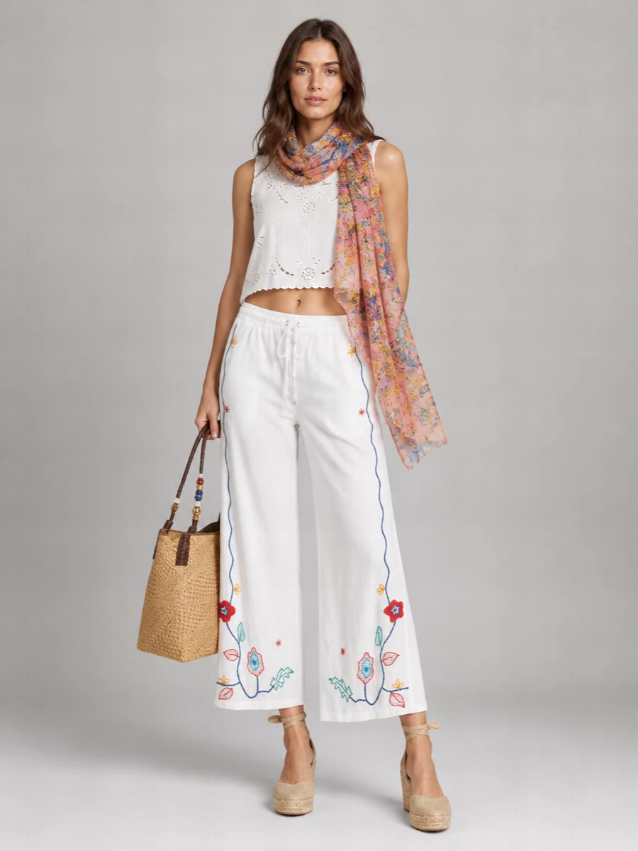 Etro Large Raffia Shoulder Bag