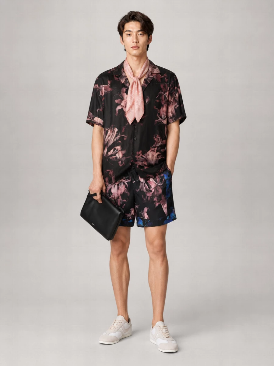 Dries Van Noten Floral Print Swim Shorts