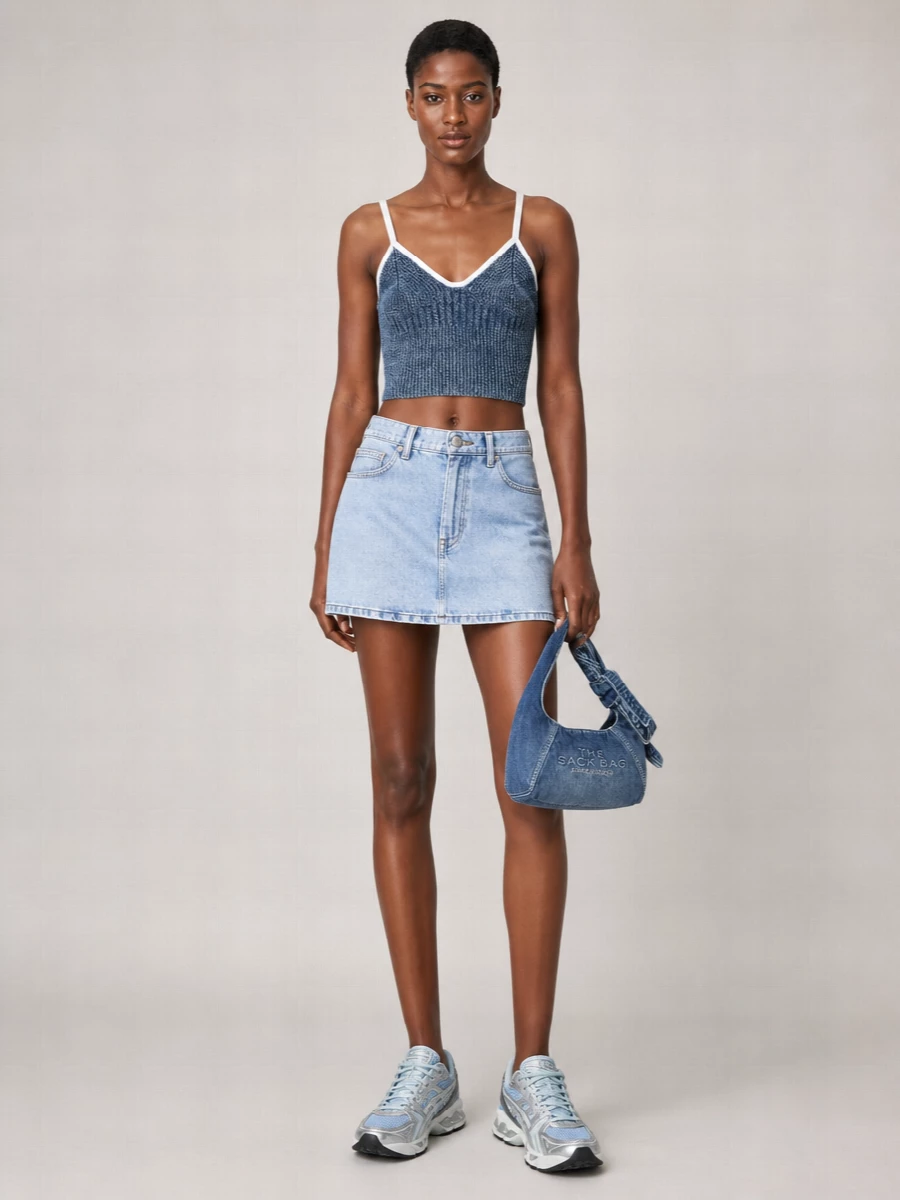 Marc Jacobs The Mini Sack Denim Mini Bag