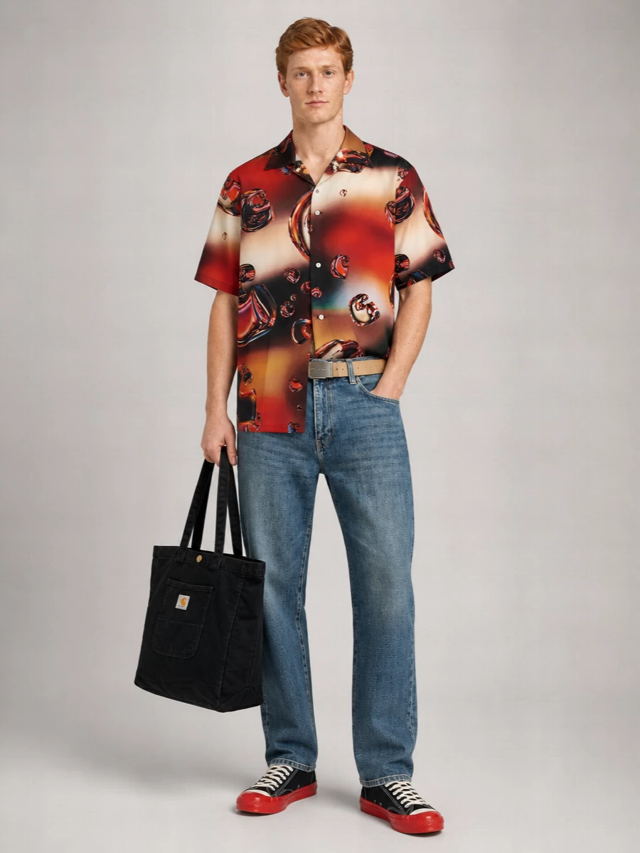 Carhartt Wip Solar Chrome Printed Short-Sleeve Shirt