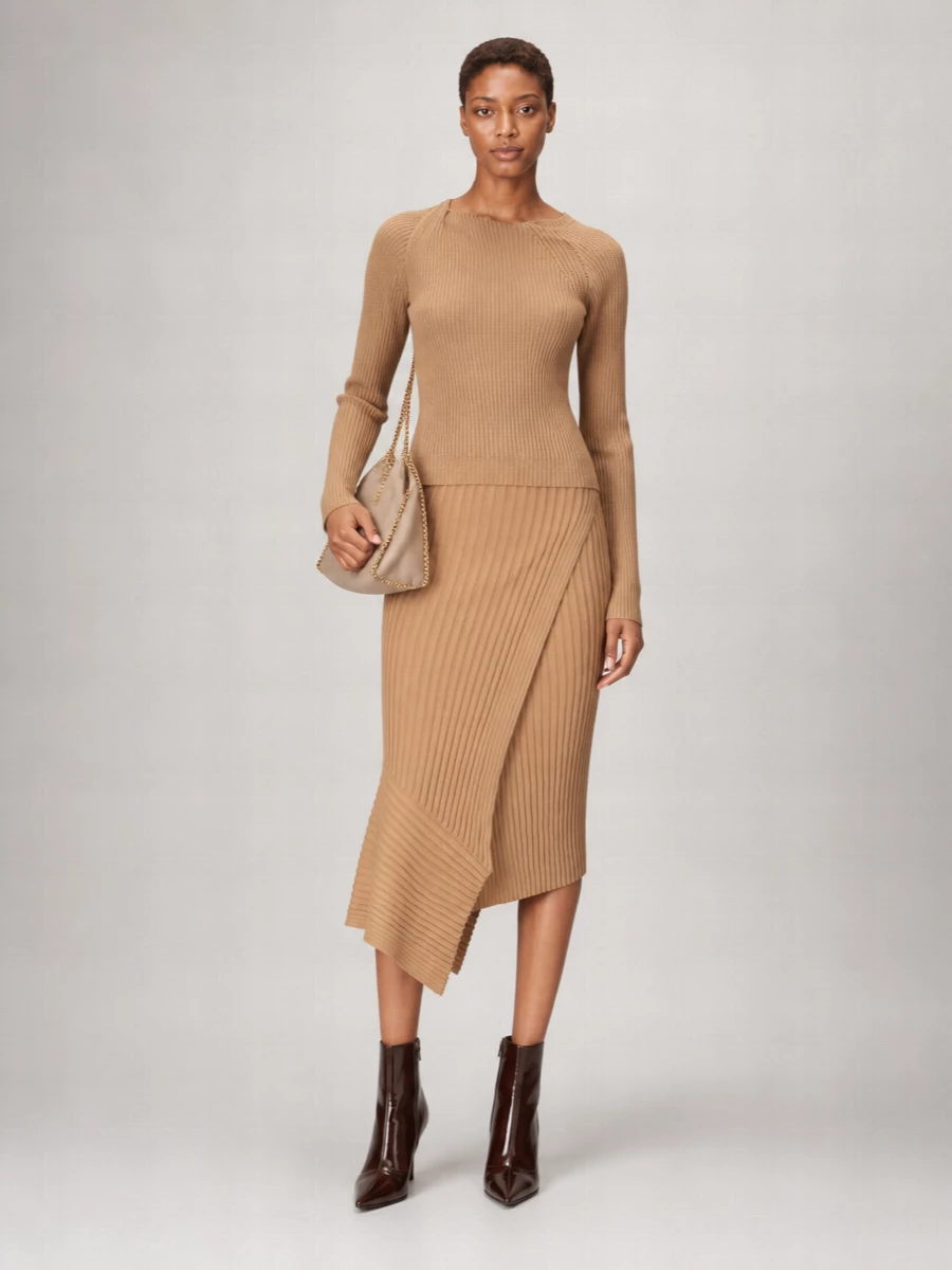 Stella Mccartney Cashmere Ribbed Long-Sleeve Sweater