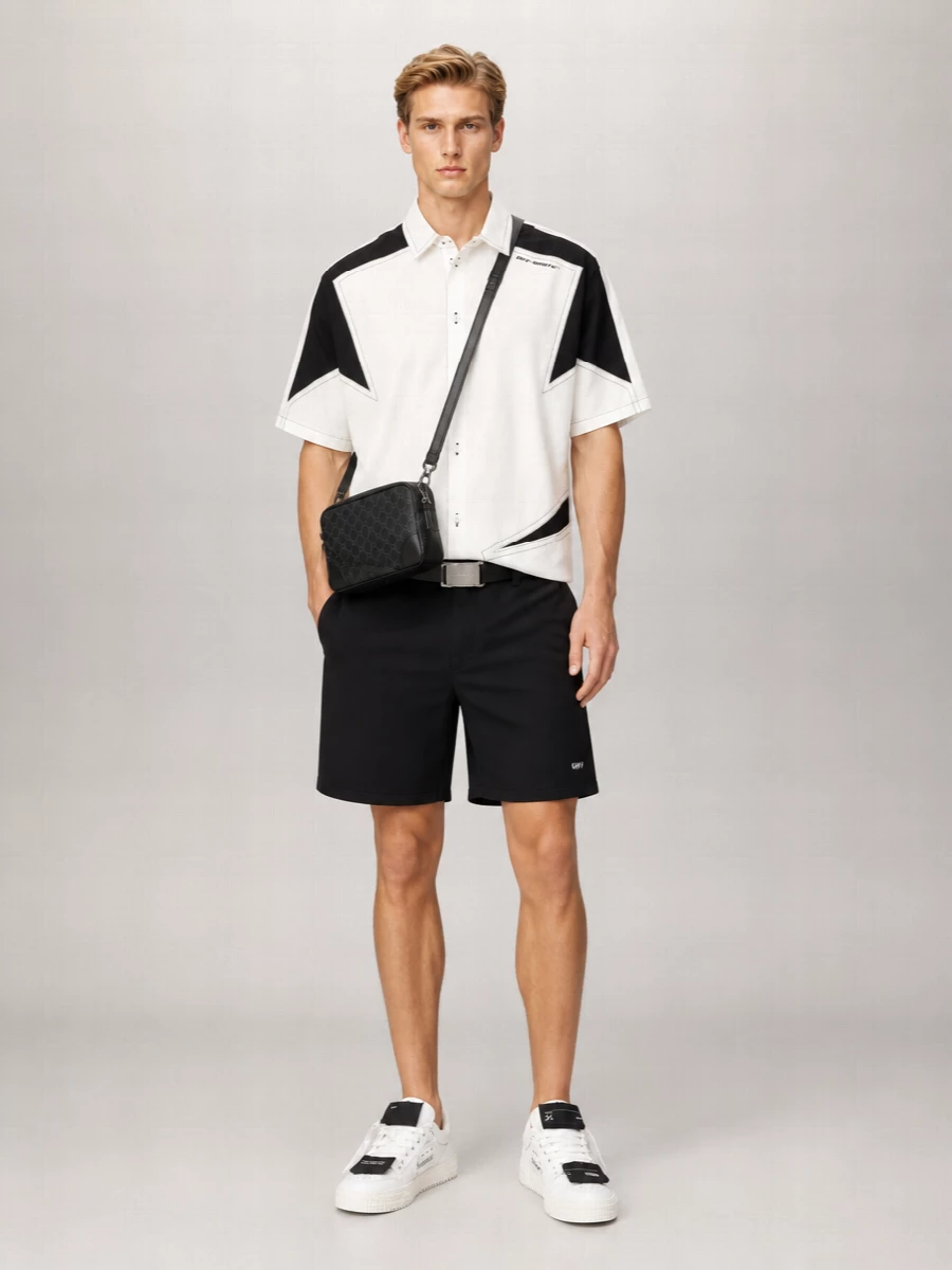 Off-White Two-Tone Bowling Shirt
