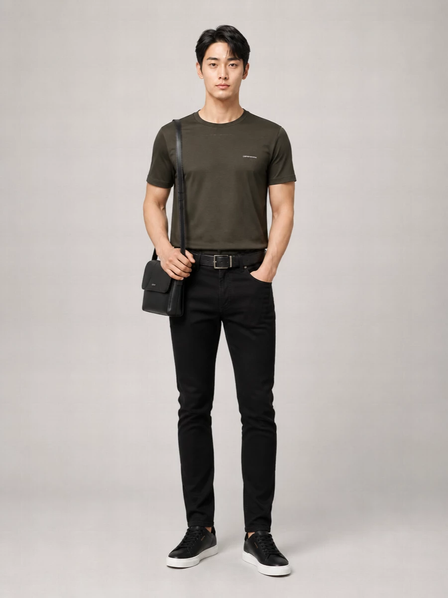 Emporio Armani Logo Embroidered Short-Sleeve T-Shirt