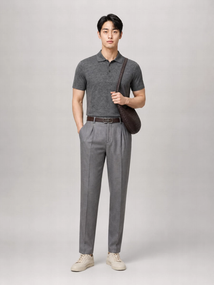 Brunello Cucinelli Linen Blend Polo Shirt