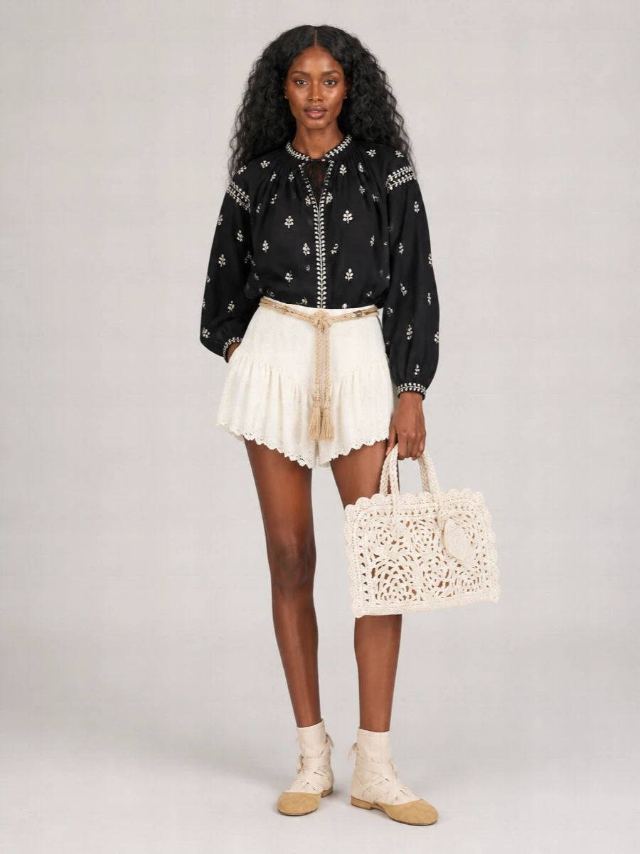 Isabel Marant Silk Embroidered Blouse