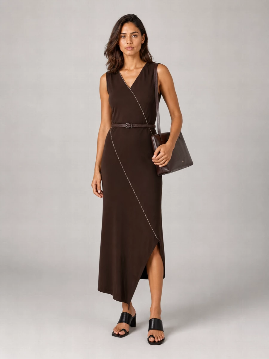 Jil Sander Satin Midi Dress