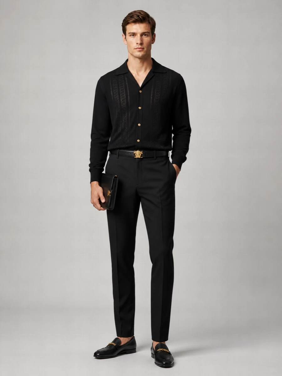 Versace Silk Knit Cardigan