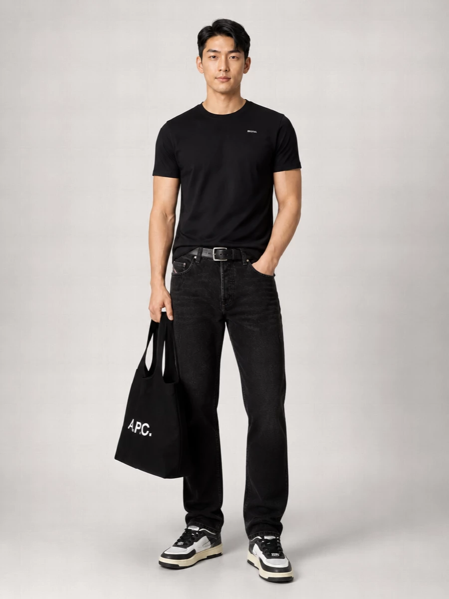 Diesel Cotton Relaxed-Fit Logo-Print T-Shirt