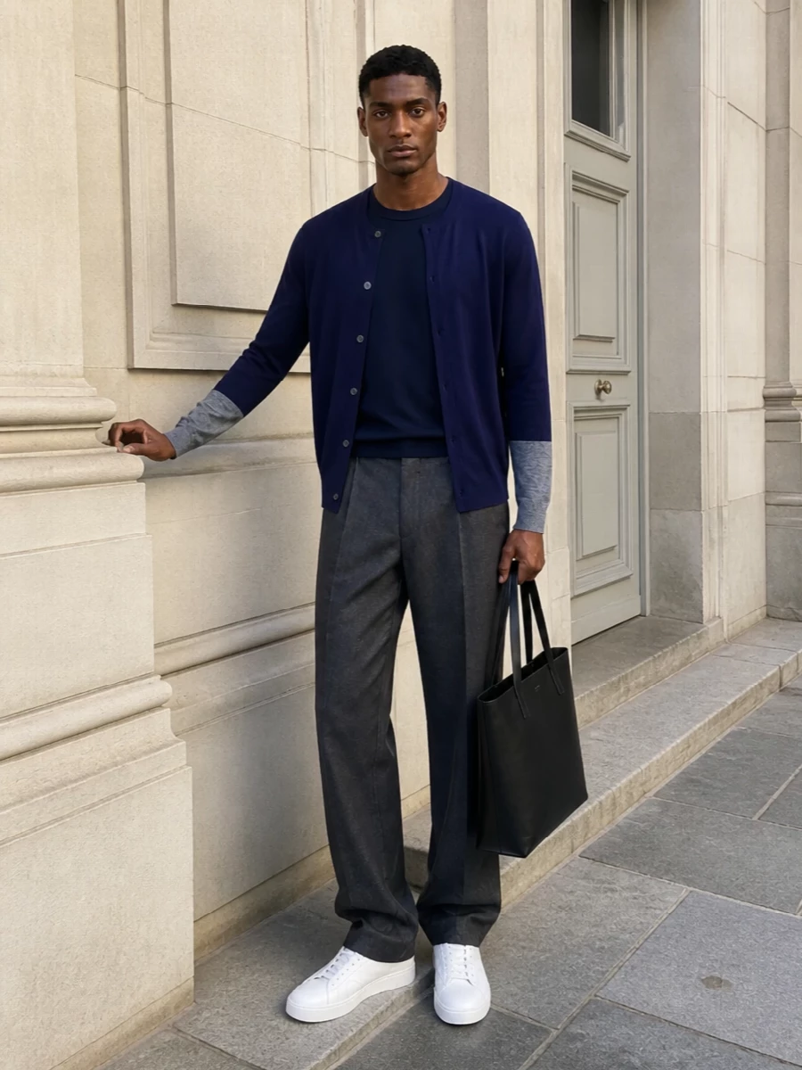 Comme des garcons cardigan ami wool trousers