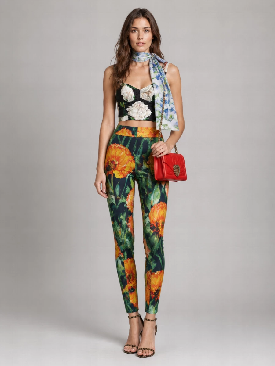 Dolce&Gabbana Floral-Print Tights