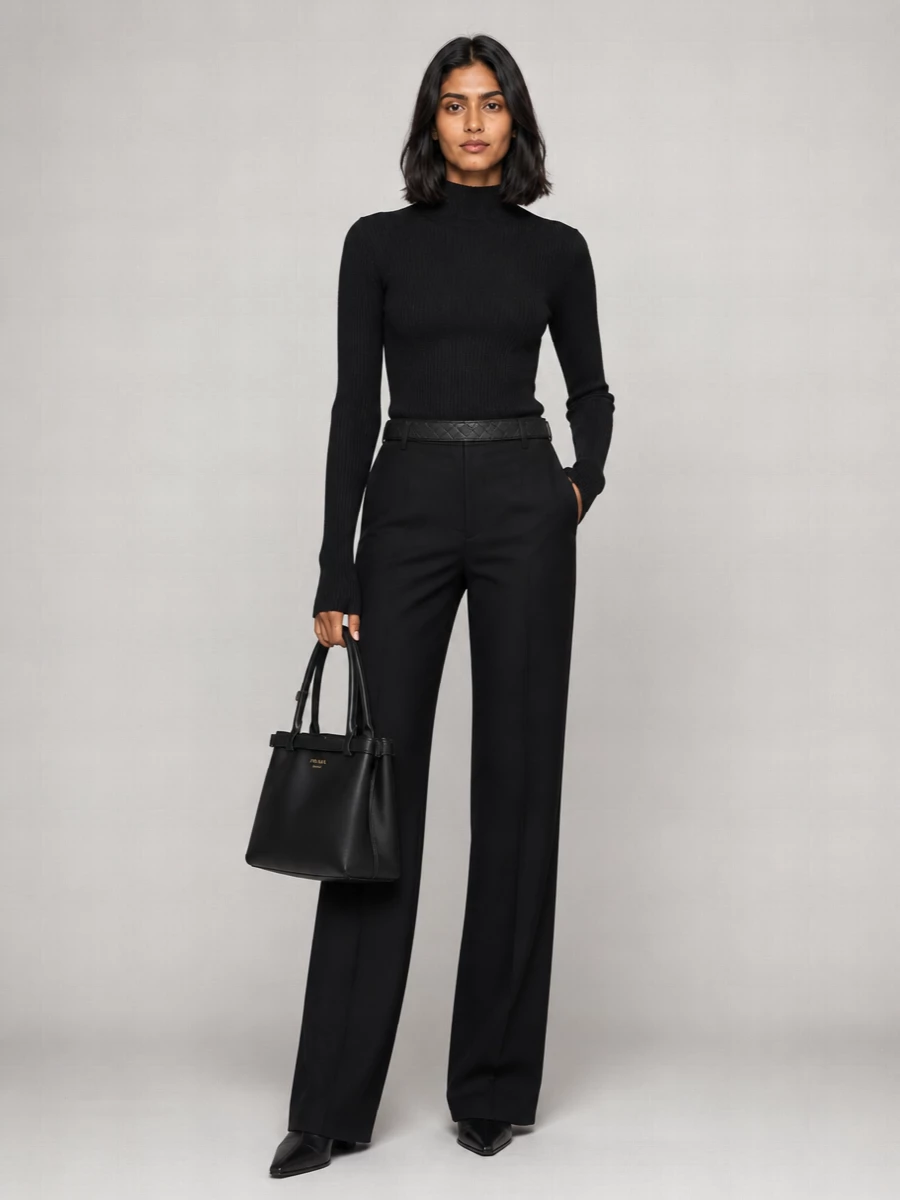 Rick Owens Straight Trousers With Belt Loops And Buttoned Back Pocket