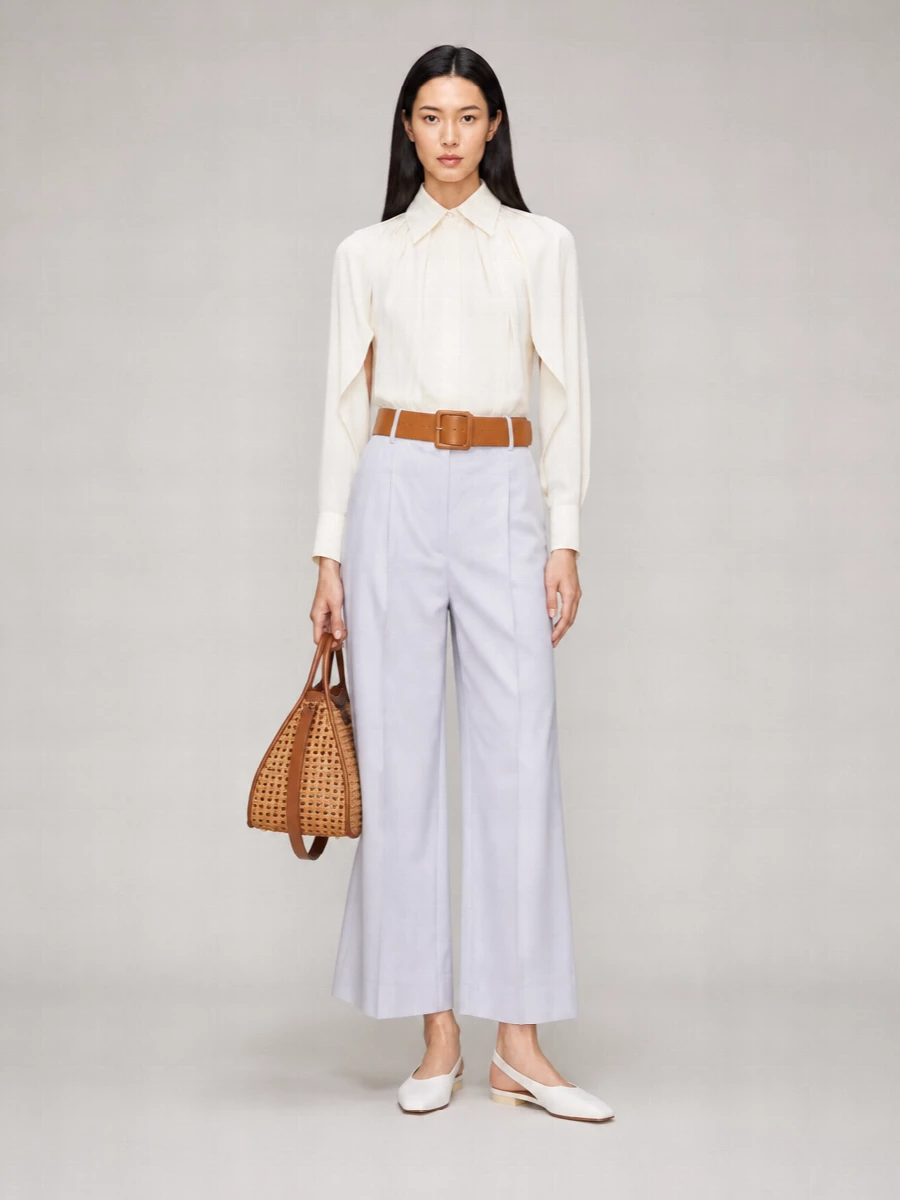 S Max Mara Cotton Wide-Leg Tailored Shorts