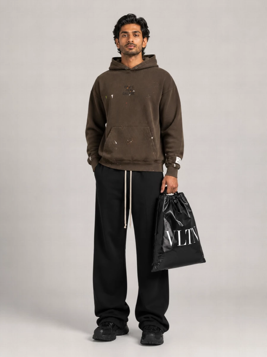 Valentino Garavani Leather Drawstring Backpack