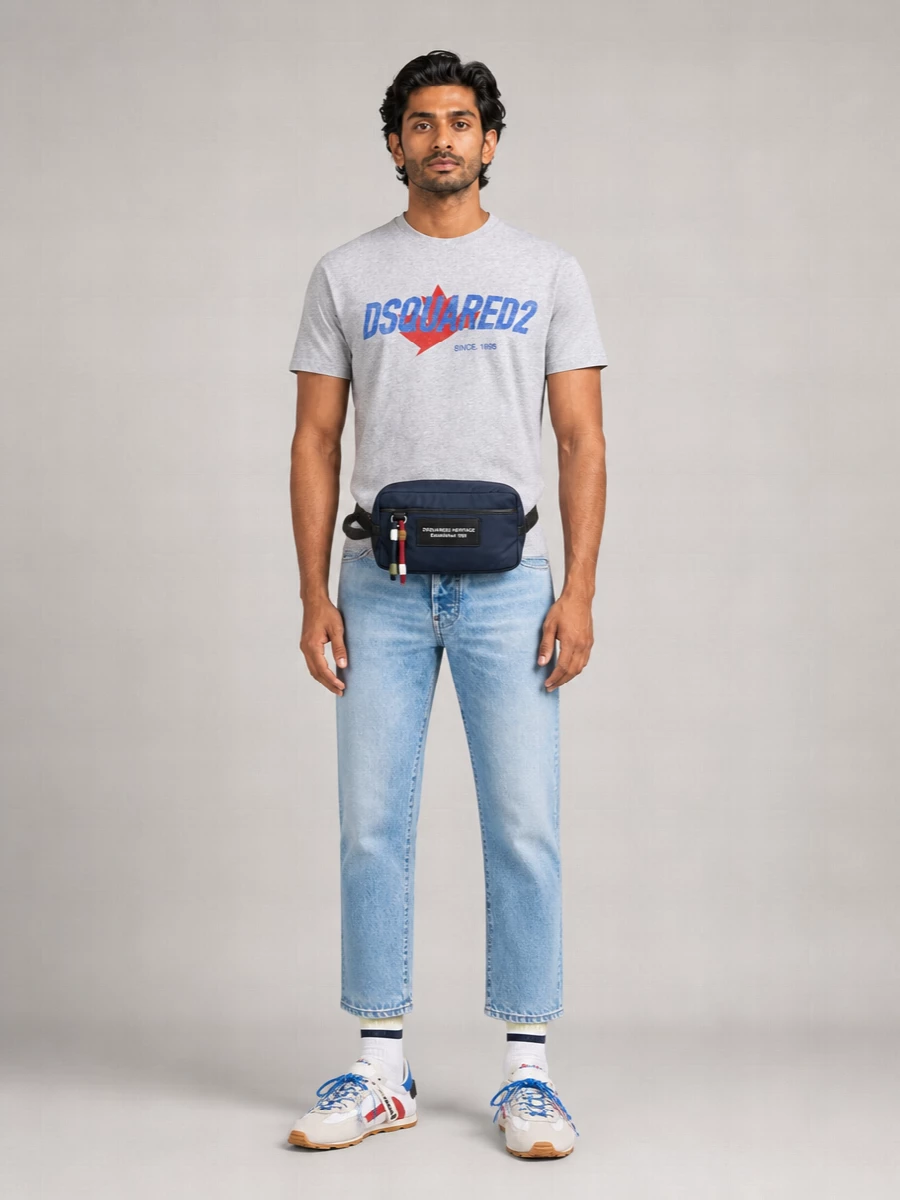 Dsquared2 Melange Cotton Loose-Fit T-Shirt