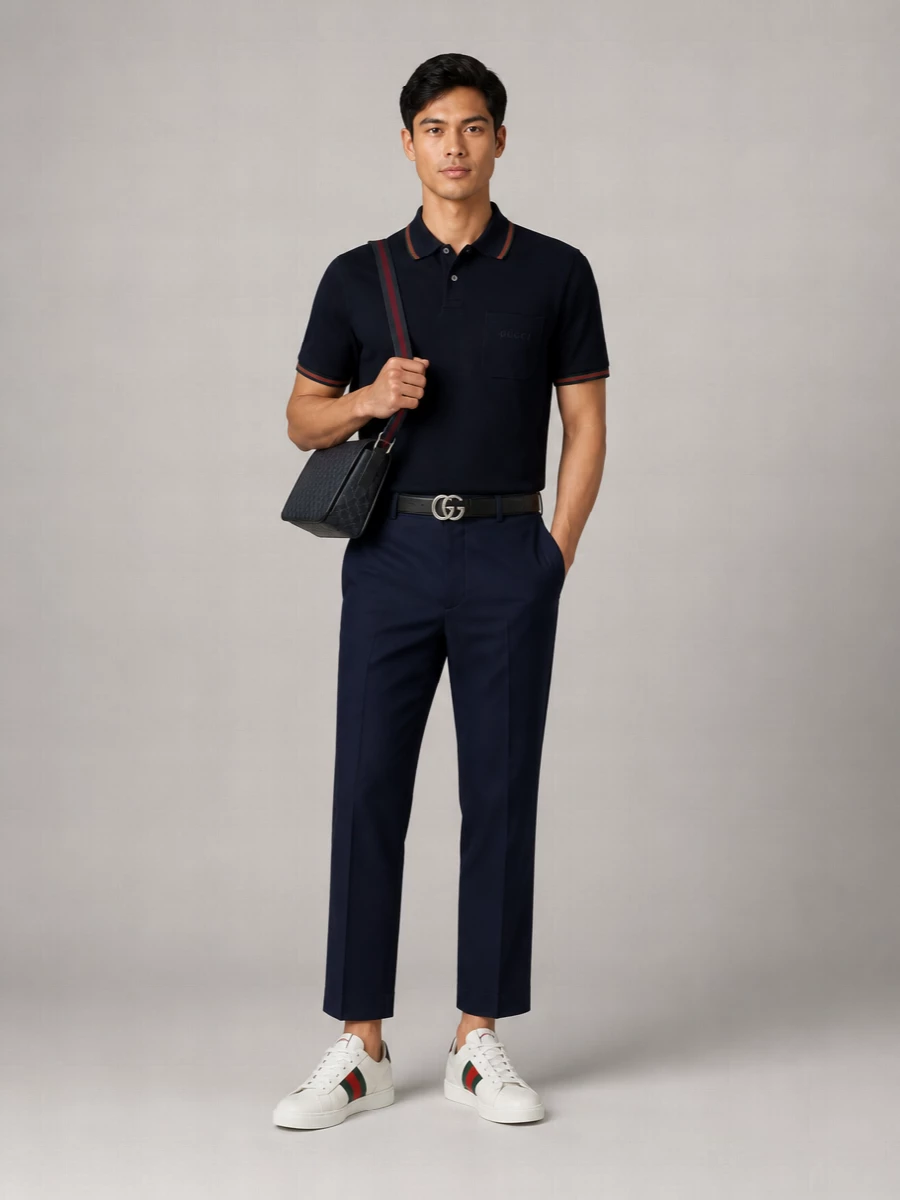 Gucci Cotton Piqué Short-Sleeve Polo Shirt