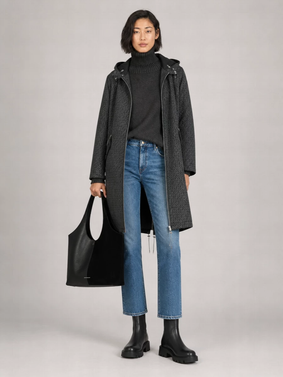 Michael Kors Printed Parka Coat