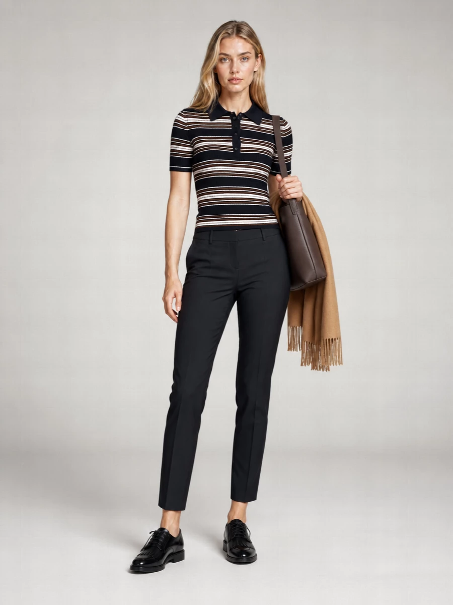 Max Mara silk polo knitted top