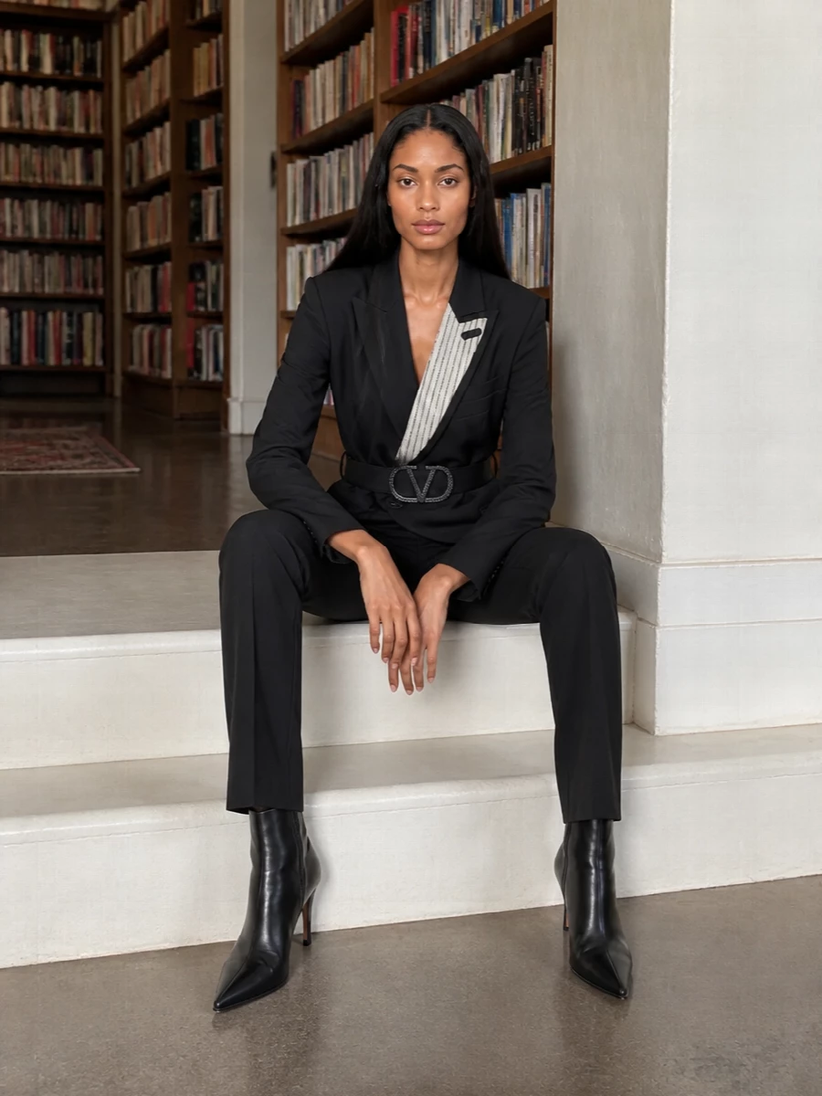 Victoria beckham blazer dress bottega trousers