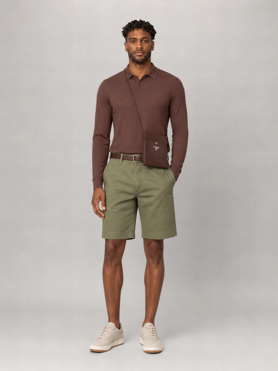 Zanone Cotton Long-Sleeve Polo Shirt