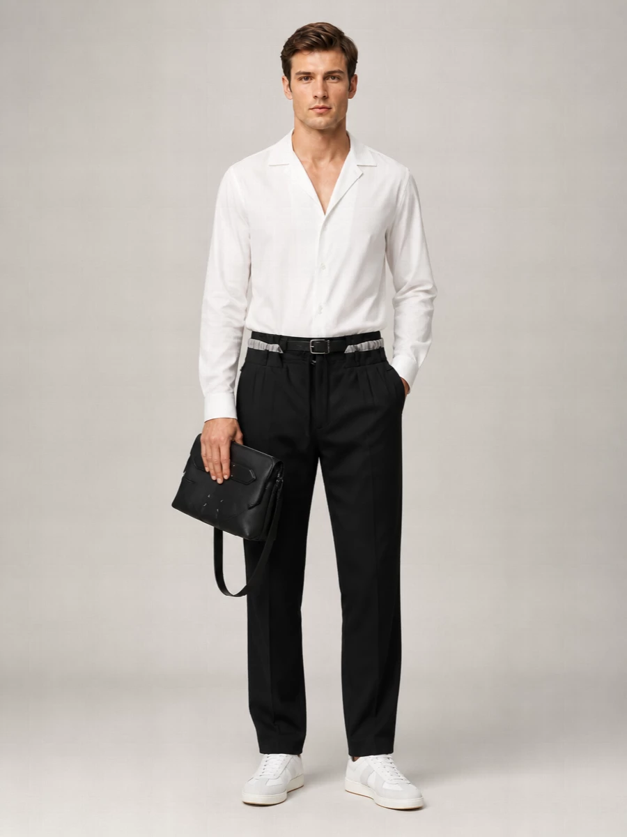 Maison Margiela Wool Straight-Leg Trousers