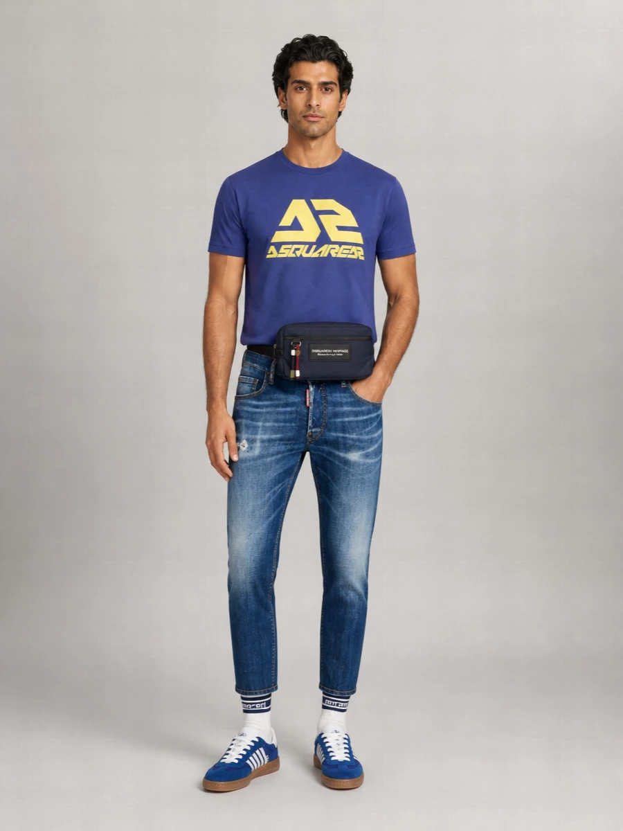 Dsquared2 Leather Low-Top Sneakers