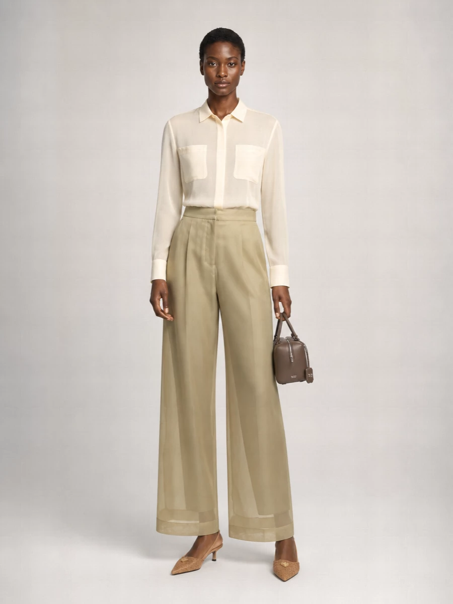 Max Mara Silk Wide-Leg Trousers