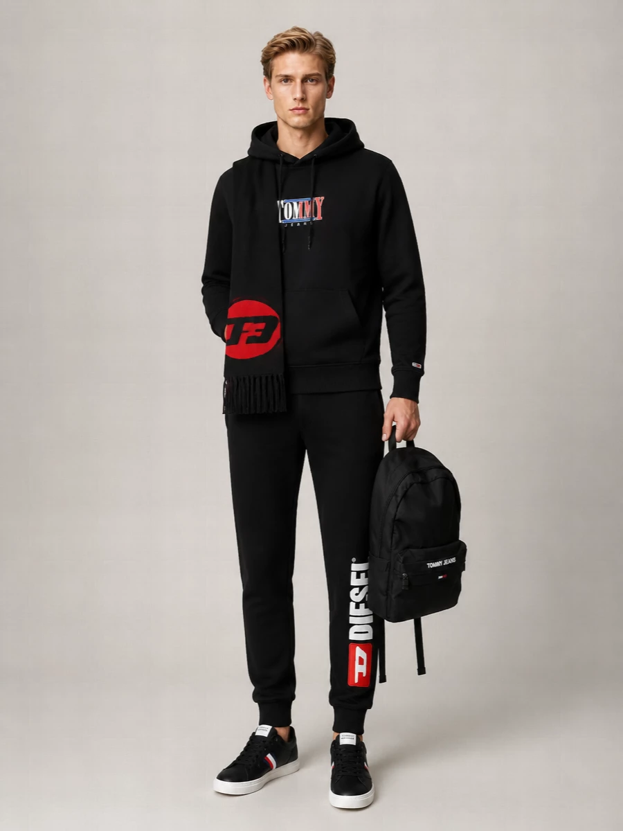 Tommy Hilfiger Leather Lace-Up Sneakers