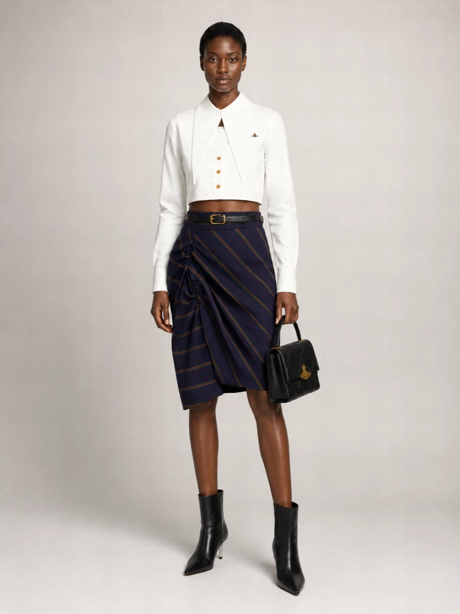 Vivienne Westwood Cotton Cropped Cutout Shirt