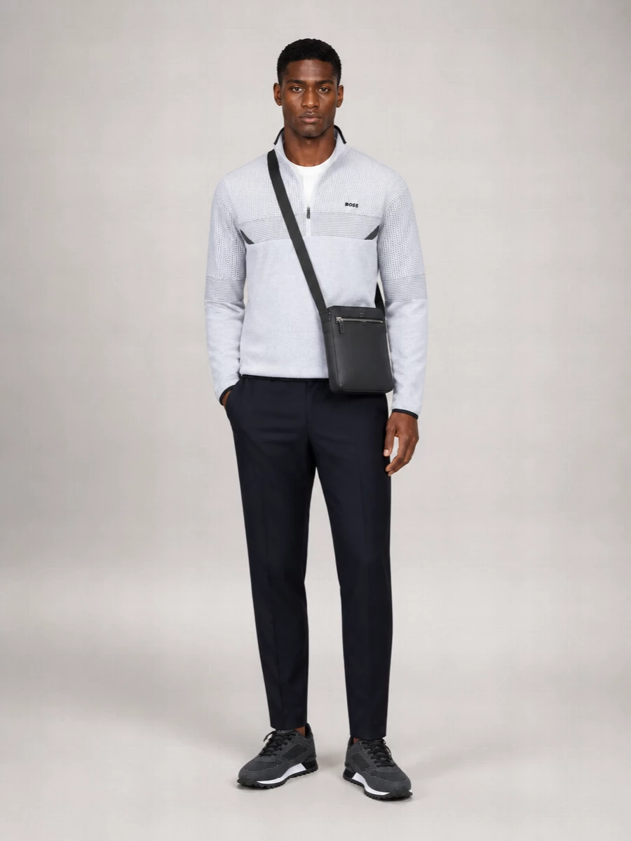 Boss High Collar Zip Sweatshirt