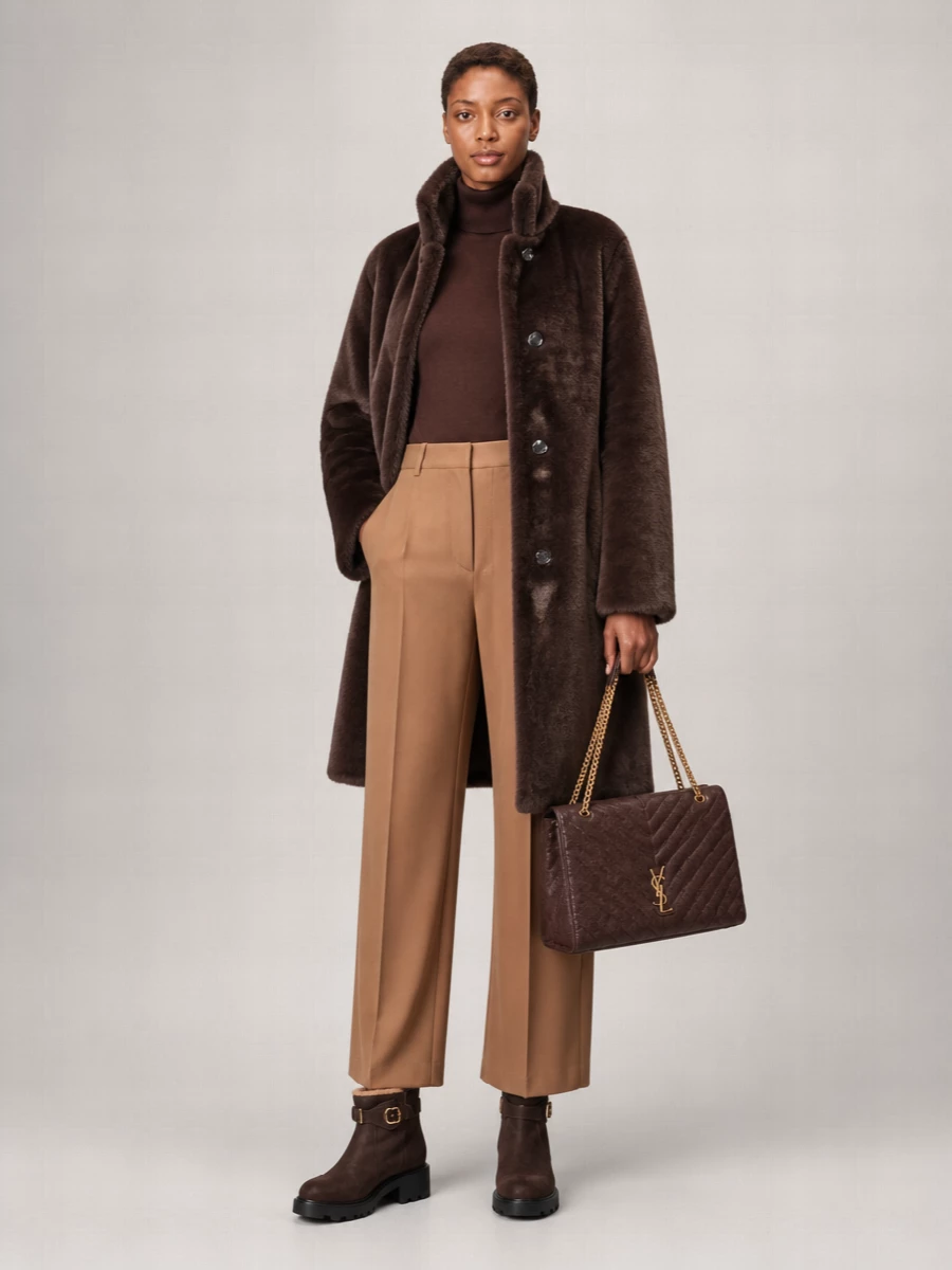 Yves Salomon Leather Coat