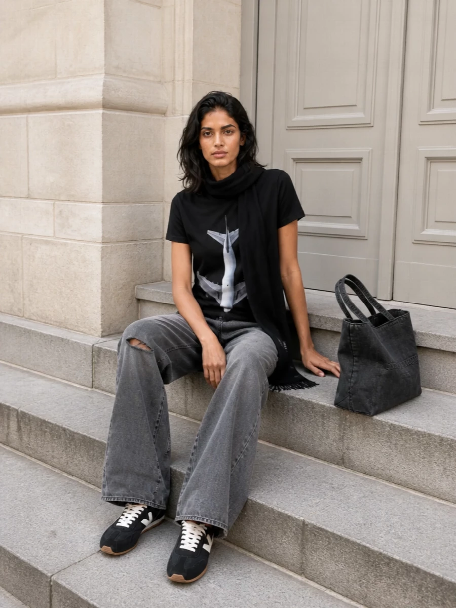 Erl graphic tee our legacy wide jeans outfit